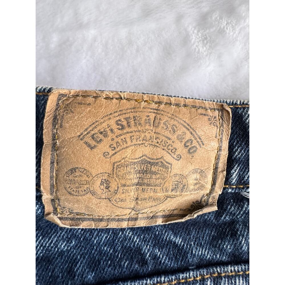 Vintage 80s Levis White Tab Acid Wash Pleated High Waist Jeans Made in USA W30 - Picture 4 of 14
